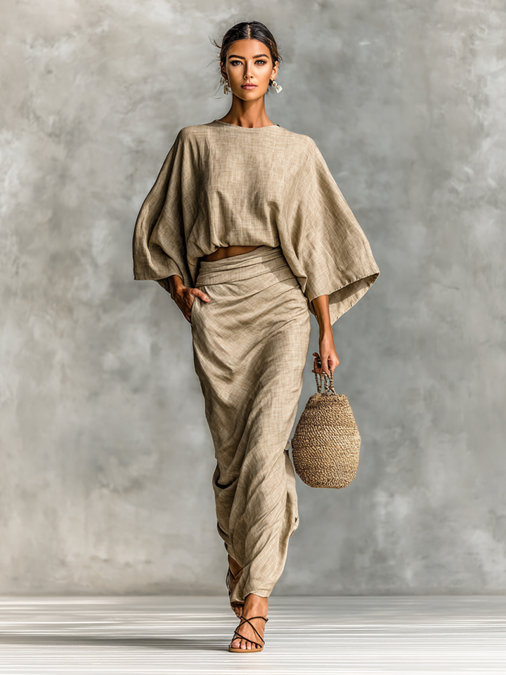 Cotton Linen Set Dress