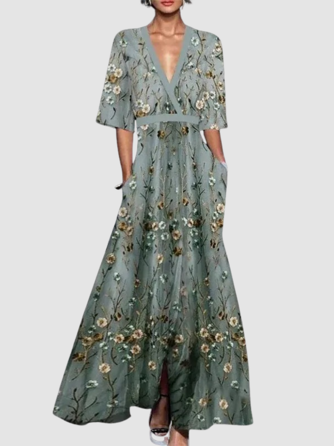Olyvia™ Elegant Long Floral Dress