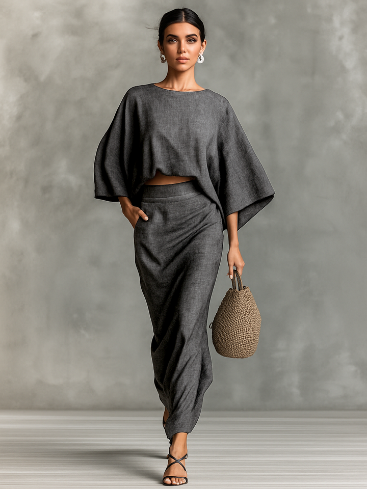Cotton Linen Set Dress